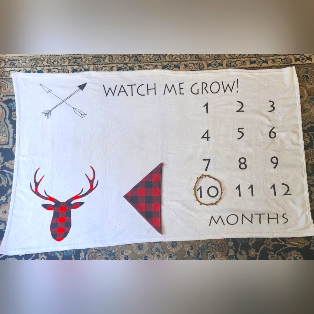 Watch Me Grow Milestone Blanket
